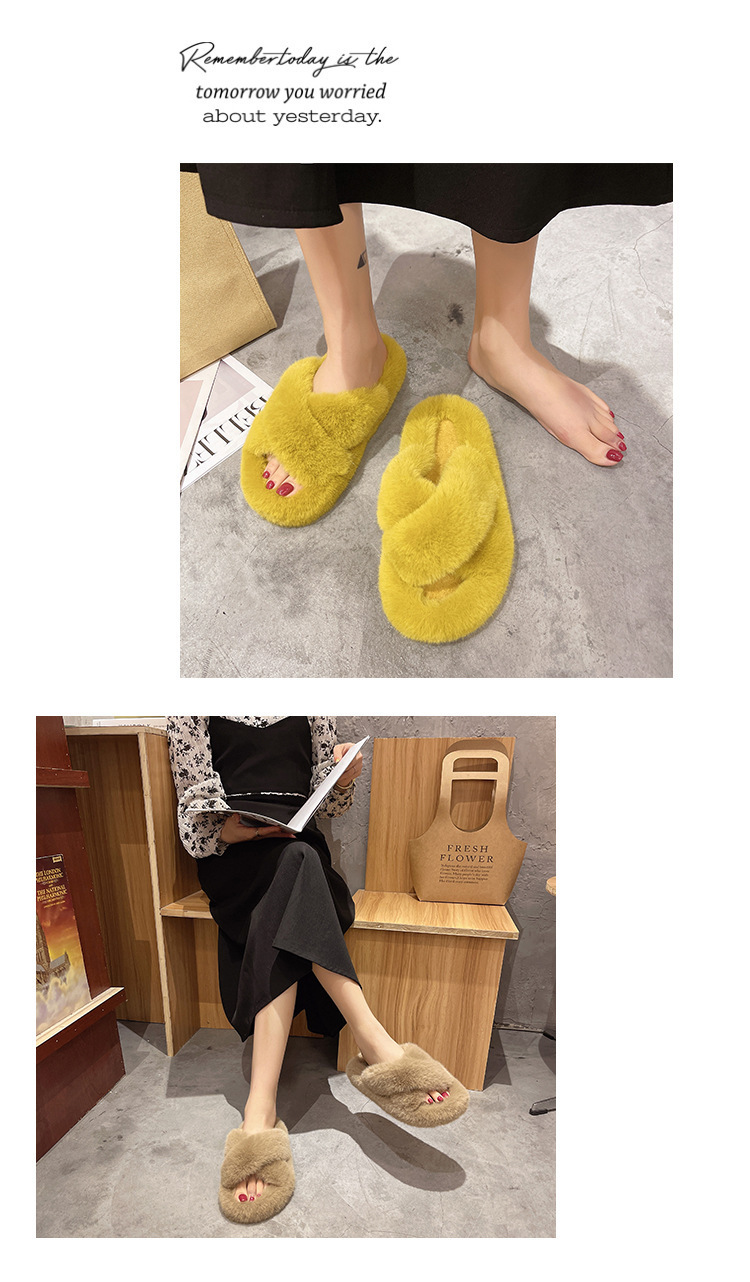 外穿毛毛拖鞋