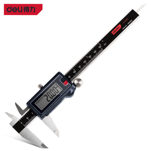 得力DL313150数显卡尺专业IP67(红) 商品图0