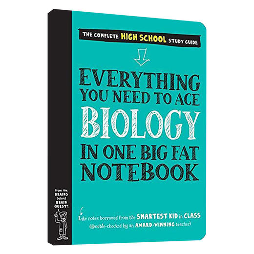 美国学霸笔记少年学霸超级笔记生物英文原版Everything You Need to Ace Biology in One Big Fat Notebook 商品图1