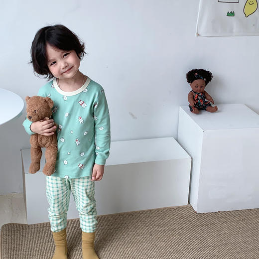 【萌趣儿童内衣套装】A类家居服男女童内衣套装薄秋衣裤儿童内衣纯棉sh 商品图1