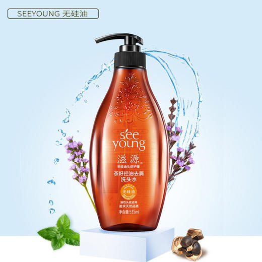 滋源茶籽控油去屑洗头水535ml 商品图0