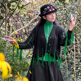 【升级版】杨老师同款 | 笑江南撞色流苏毛织外套 | 现货加急发