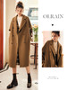 OLrain欧芮儿法式双面呢毛呢外套女春2025新款气质羊毛中长大衣 商品缩略图0