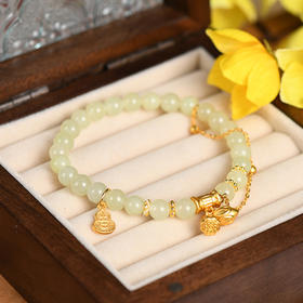 【美妆饰品】和田玉手串莲蓬葫芦手链女国风复古新款潮