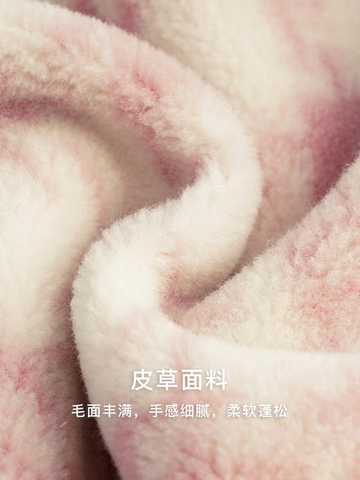 OLrain欧芮儿法式粉色毛呢外套女秋冬2022年新款皮毛一体短款大衣 商品图2