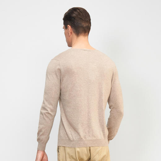 【小山羊绒内衣男士V领B版】METTE羊绒世家秋冬男小山羊绒内衣V领纯色内搭保暖薄毛衣 商品图4