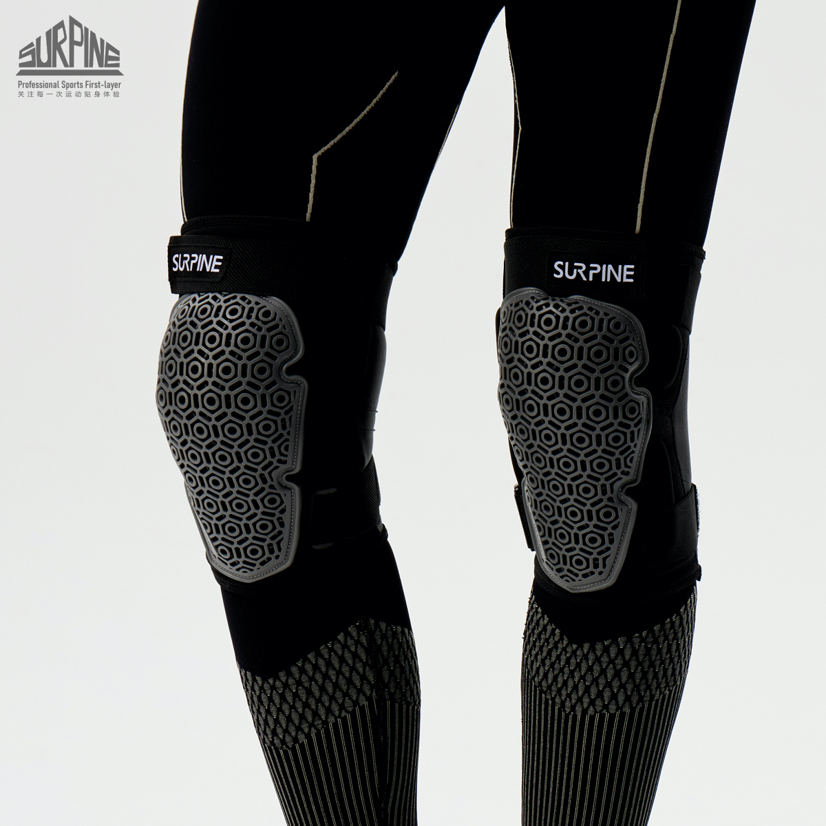 SURPINE滑雪护具护膝耐低温单板双板男女护膝CE认证护具