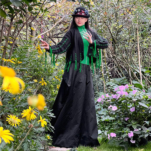 【升级版】杨老师同款 | 笑江南撞色流苏毛织外套 | 现货加急发 商品图1