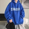 【潮流新款 时尚百搭男卫衣】美式复古加绒卫衣男学生秋冬季高街潮牌连帽外套宽松潮慵懒风衣服 商品缩略图3