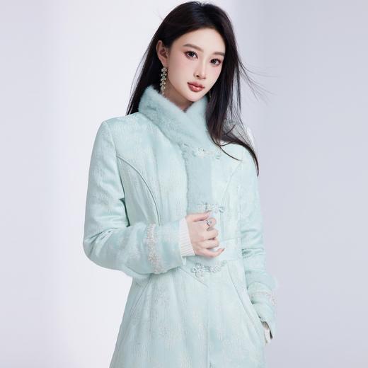 BeQueenStory【汉宫春晓】宫廷风提花盘扣鹅绒羽绒服 商品图2