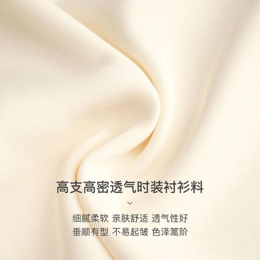 OLrain欧芮儿法式奶fufu雪纺衬衫女秋季2022新款高级感蝴蝶结衬衣 商品图2