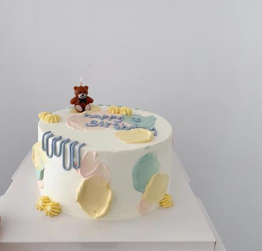 【小熊】Happy Birthday | 简约手绘蛋糕 商品图0