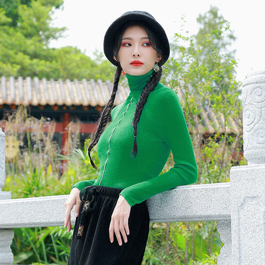 越今朝毛织打底衫 | 杨丽萍老师同款 | 现货加急发 商品图4