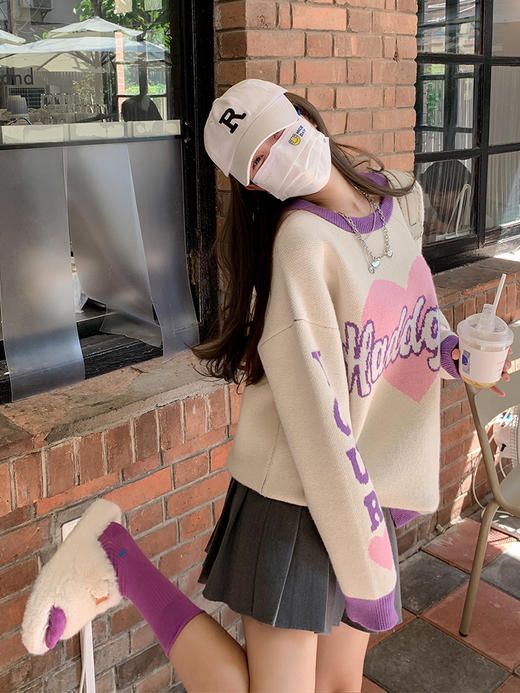 【189元任选2件】最后一波现货！撞色宽松奶呼呼毛衣 商品图1