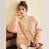 OLrain欧芮儿法式粉色皮草外套女春季2025新款保暖新中式短款大衣 商品缩略图1