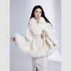【年终福利，不退不换】【白玉兰】国风花心钉珠宽松毛呢大衣 商品缩略图3