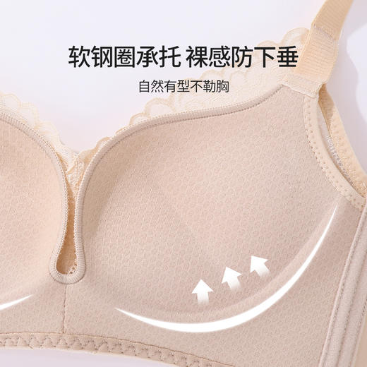 雅黛丽内衣女小胸显大聚拢收副乳防下垂文胸美背蕾丝透气女士胸罩 商品图3