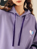 OLrain欧芮儿法式紫色加绒连帽卫衣女春季2025新款宽松慵懒风上衣 商品缩略图2