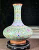 绿地粉彩缠枝莲扁肚瓶 商品缩略图0