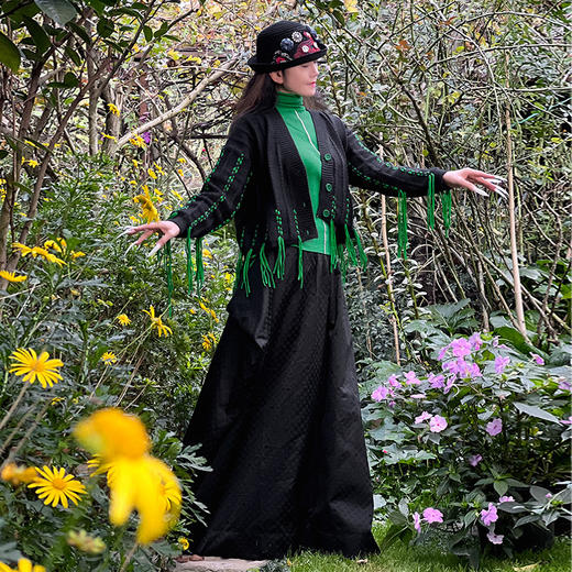 【升级版】杨老师同款 | 笑江南撞色流苏毛织外套 | 现货加急发 商品图8