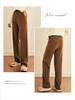 OLrain欧芮儿法式咖色休闲裤女秋冬2022新款高腰阔腿垂感羊毛卫裤 商品缩略图3