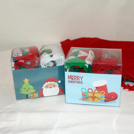 老米优品🎄随机5双装！圣诞袜礼盒！氛围感满满的卡通袜~ 成人中筒节日袜子大红色新年袜！ 商品图1