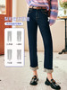 OLrain欧芮儿法式深色牛仔裤女秋冬2022年新款高腰直筒翻边阔腿裤 商品缩略图1