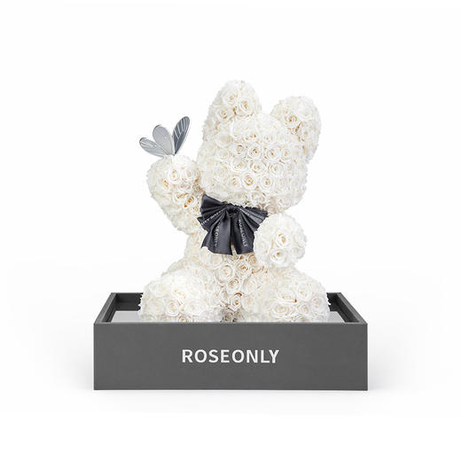 【告白神器】ROSEONLY诺誓 高端定制款 永生玫瑰猫公仔 送爱人女友礼物 商品图10