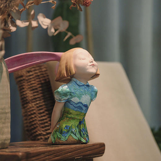 稀奇艺术 《我看到了幸福》又见梵高·鸢尾花 雕塑 商品图3