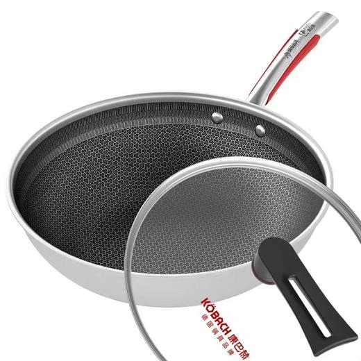 【积分商城】康巴赫 第三代炒锅 316L不锈钢炒锅少油烟不粘  家用电磁炉燃气灶通用  32cm 商品图1