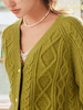 OLrain欧芮儿法式绿色毛衣外套女秋冬2022新款复古奶奶风针织开衫 商品缩略图2