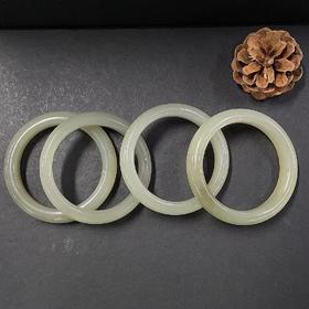 和田玉冰底熟藕粉色手镯-精品圈口58以内