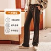 OLrain欧芮儿法式咖色抽绳休闲裤女秋冬2022年新款高腰阔腿拖地裤 商品缩略图0