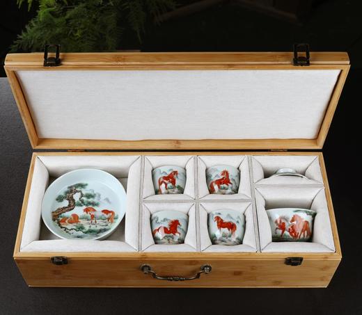 新彩【八骏图】茶具套 商品图0