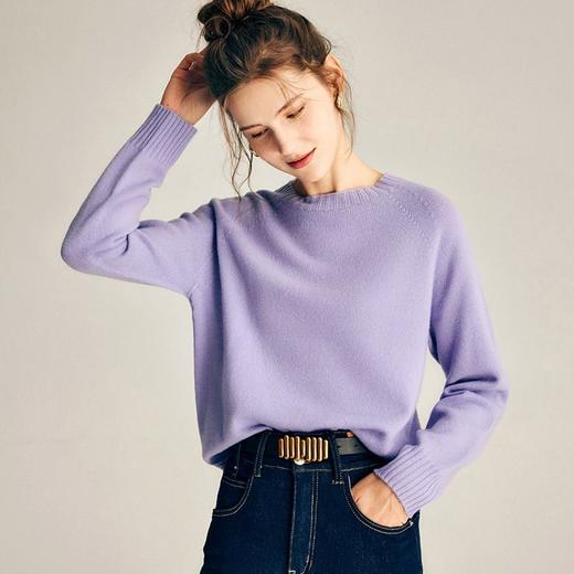 OLrain欧芮儿法式圆领毛衣女秋冬2024年新款内搭保暖打底羊毛上衣 商品图1