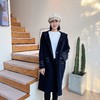 休闲连帽中长款减龄双面羊绒大衣 商品缩略图1