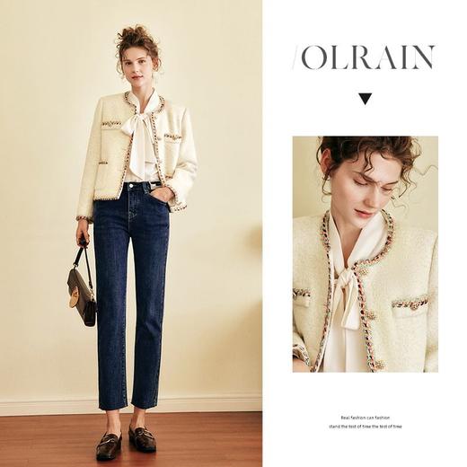 OLrain欧芮儿法式小香风短外套女春款2025新款重工撞色短款外套 商品图0