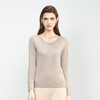 【小山羊绒内衣平板C版腋下双层】METTE羊绒世家秋冬女士小山羊绒内衣修身内搭保暖薄毛衣 商品缩略图1