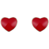 ZEGL小红心耳钉女爱心气质耳饰2022年新款潮简约小巧桃心红色耳环 商品缩略图0