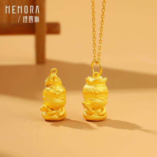 【积分抵值】八大佛黄金吊坠 男女足金守护神生肖系列守护佛菩萨项链挂坠MEMORA诗普琳HPE09701（线上专供） 商品图4