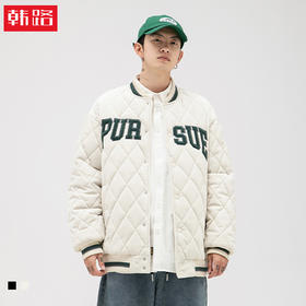 【春节不打烊】「黑白两色！潮牌棒球棉服」韩路日系男装 2022冬季新款潮牌棒球服棉衣外套宽松情侣棉服男上衣