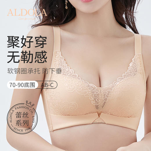 雅黛丽内衣女小胸显大聚拢收副乳防下垂文胸美背蕾丝透气女士胸罩 商品图0