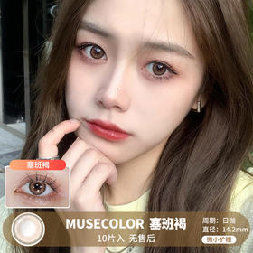 MUSECOLOR / 塞班褐 / 10片入 / 美瞳日抛 / 14.2mm  / 无售后 /  微小扩瞳细边显色轻混血