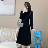 奢姿2024年冬装新款大码女装减龄钉珠拼接连衣裙胖妹妹时尚裙子9924852445 商品缩略图2