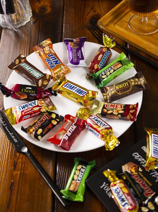 俄罗斯巧克力糖 原装进口拉迈尔牌果仁巧克力混合糖 500g/袋 商品图7