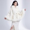 【年终福利，不退不换】【白玉兰】国风花心钉珠宽松毛呢大衣 商品缩略图0