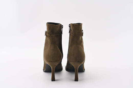 芭芭拉方头细跟绒面短靴 商品图2