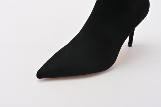 芭芭拉简约细高跟绒面靴 商品图4