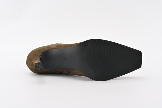 芭芭拉方头细跟绒面短靴 商品图3