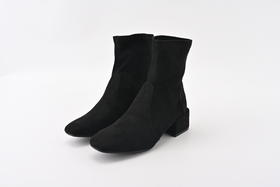 芭芭拉方头方根弹力短靴